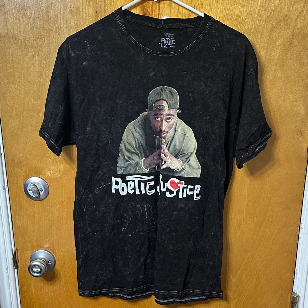 Tupac Poetic Justice Black Graphic Tee